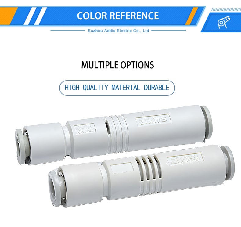 High suction Pipe type ZU05S white tubular vacuum ejector pneumatic vacuum generator manufacture