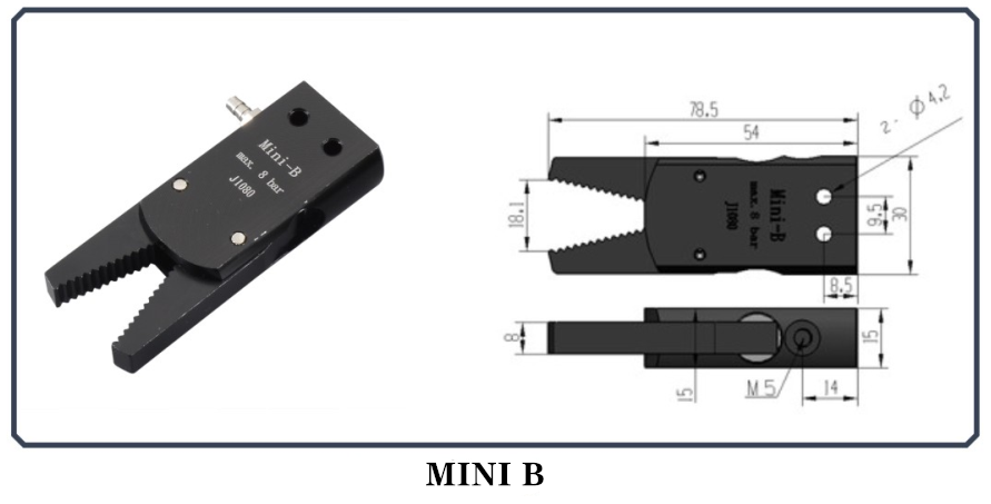 Star special nozzle clamp gr04.100j1060 manipulator Mini pneumatic nozzle clamp mini-a/b/e/c details