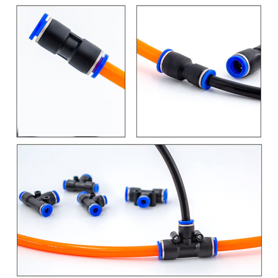 Pneumatic Fitting Manufacturer Plastic Pneumatic Parts BSP Thread Quick Push in Air Pipe Connector hose fitting details