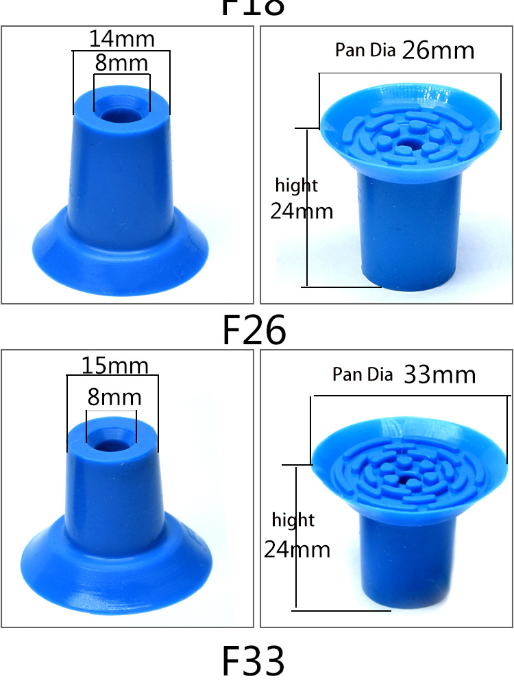 industrial manipulator strong film Plastic opening vacuum sucker F18 F26F33 supplier