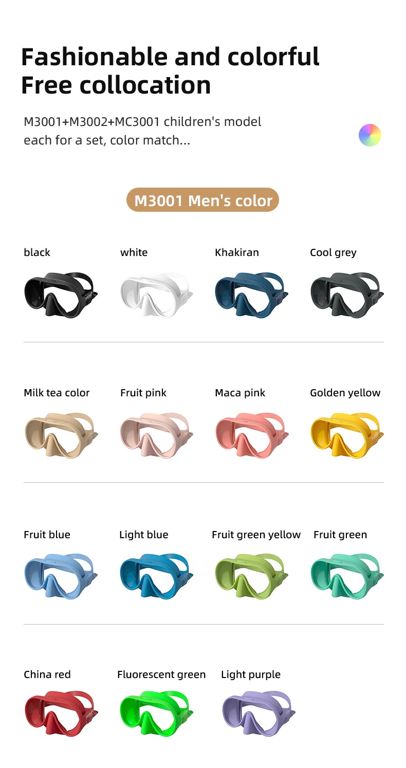 Professional Panoramic Anti-Fog Scuba Diving Mask factory