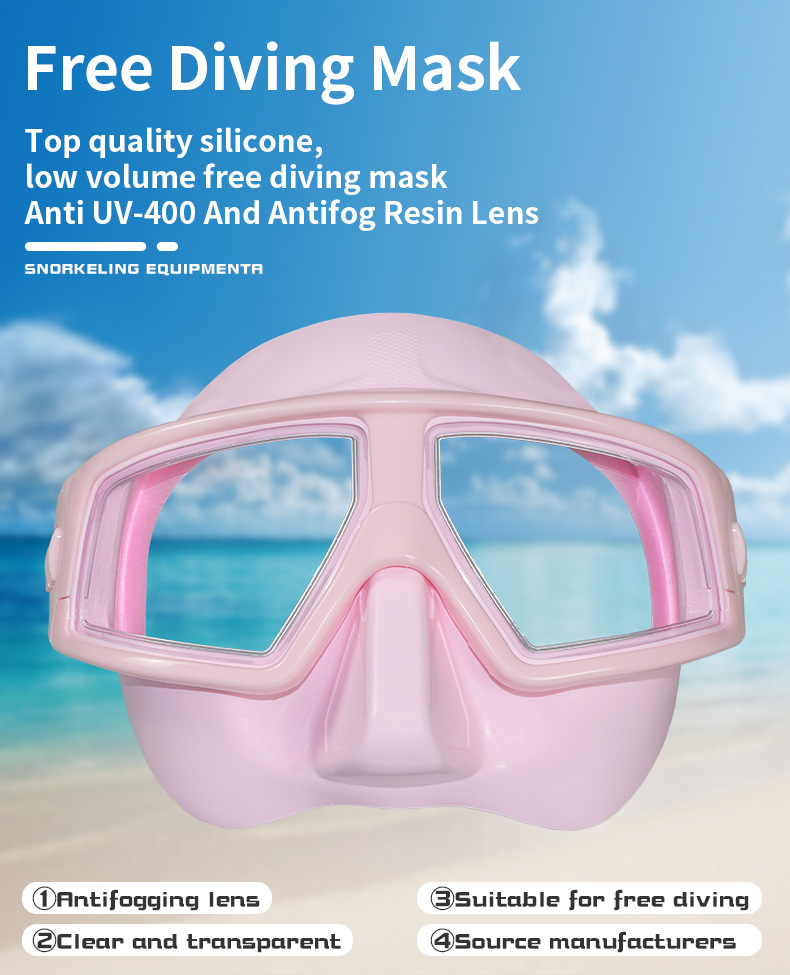 2023 Best Selling Product Silicone PC Material UV Resistant Anti-fog Transparent Freediving Diving Mask details
