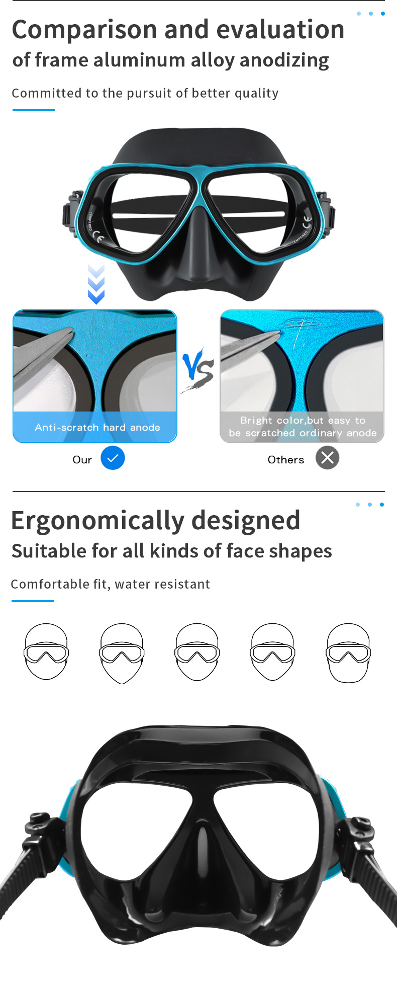 Ultra Low Volume Silicone Diving Mask and Snorkel Set manufacture