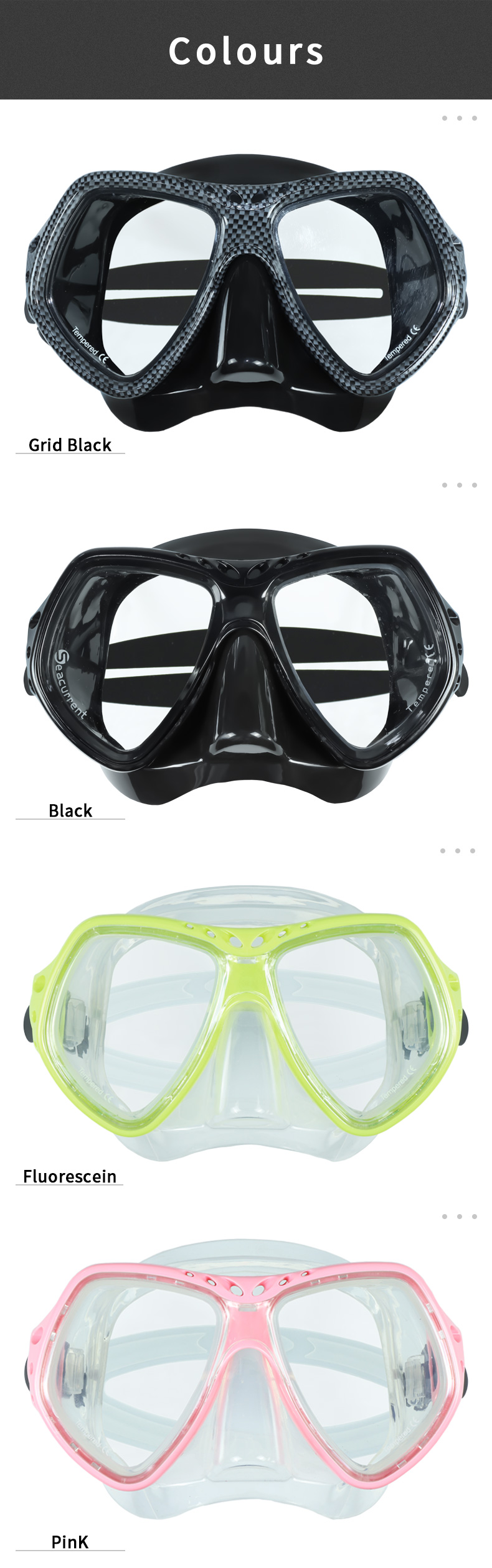 Big Face Snorkel Mask For Scuba Diving factory
