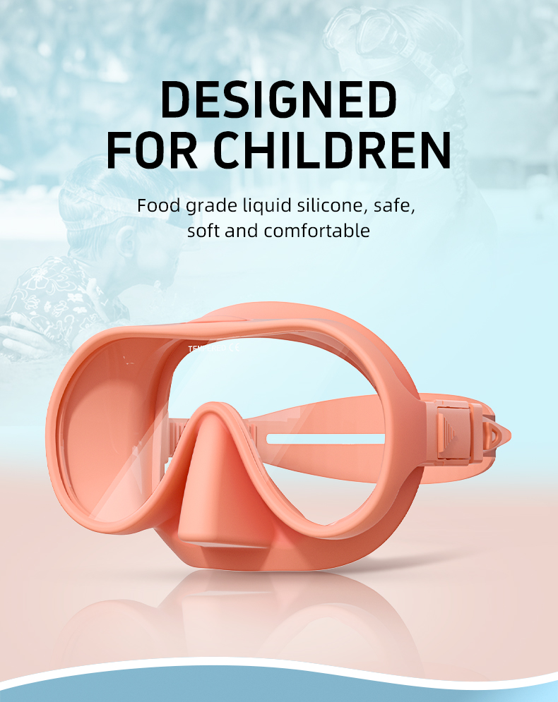 Anti Leak Kids Swim Diving Goggles Glasses Snorkel Gear Adults Tempered Glass Snorkel Diving Mask manufacture