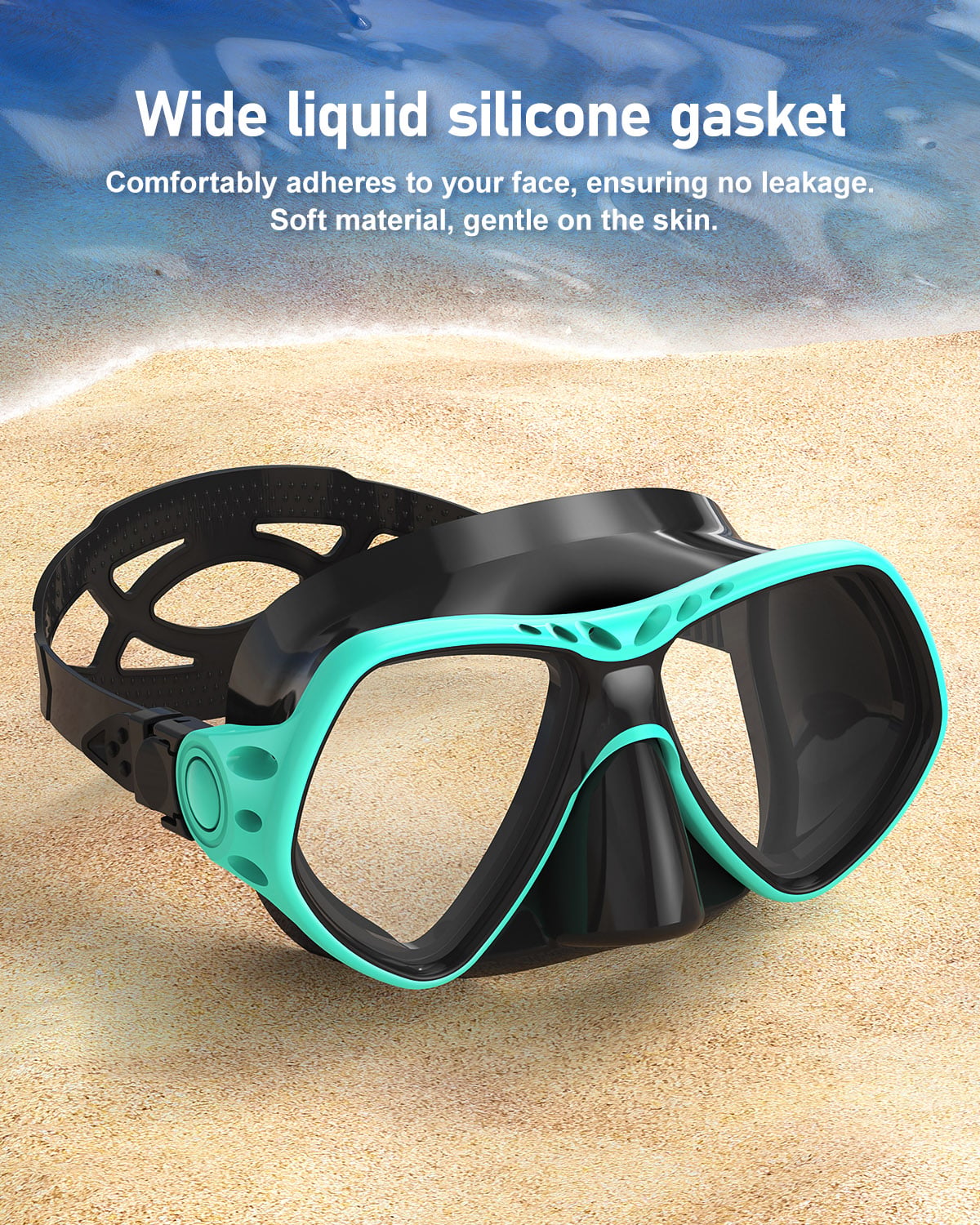 ZMZDIVE 20 Color Professional Adult Snorkeling Water Equipment Liquid Silicone Scuba Diving Mask details