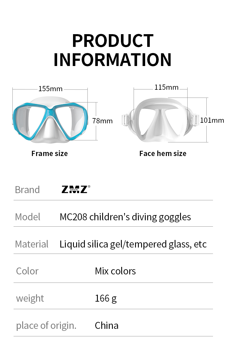 2024 exclusive wholesale of the latest children's diving goggles snorkeling glasses Kid Diving Mask manufacture