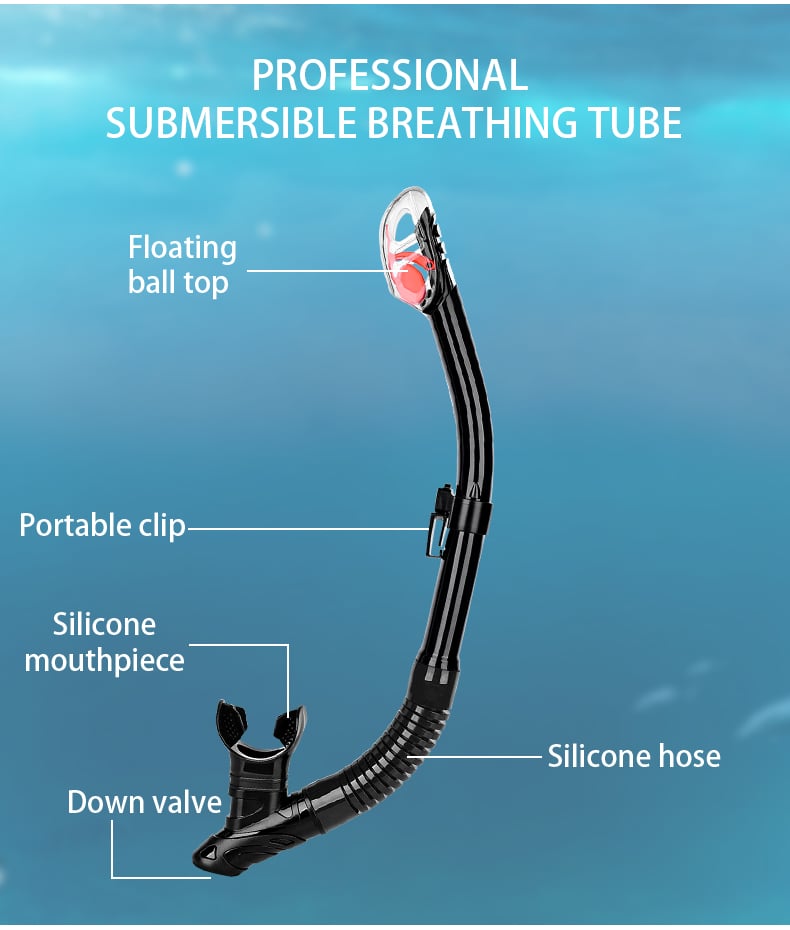 New Underwater Snorkel for Outdoor Swimming Pool Adult Full Dry Snorkel supplier