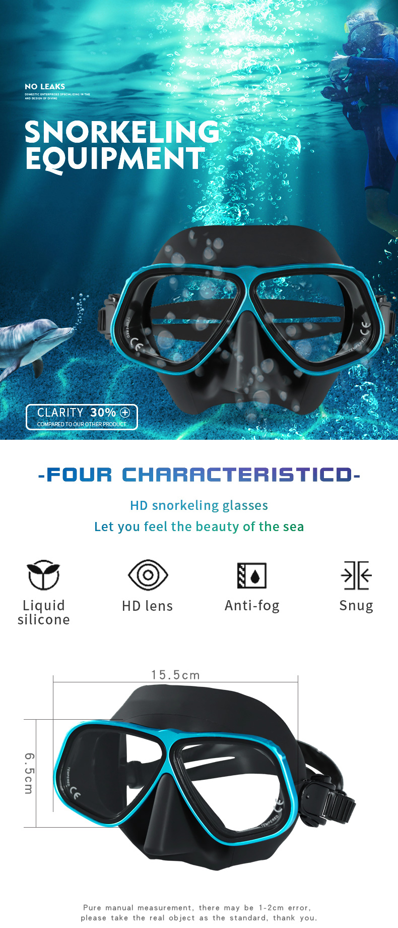 Low Volume Black and Transparent Silicone Free diving Mask factory