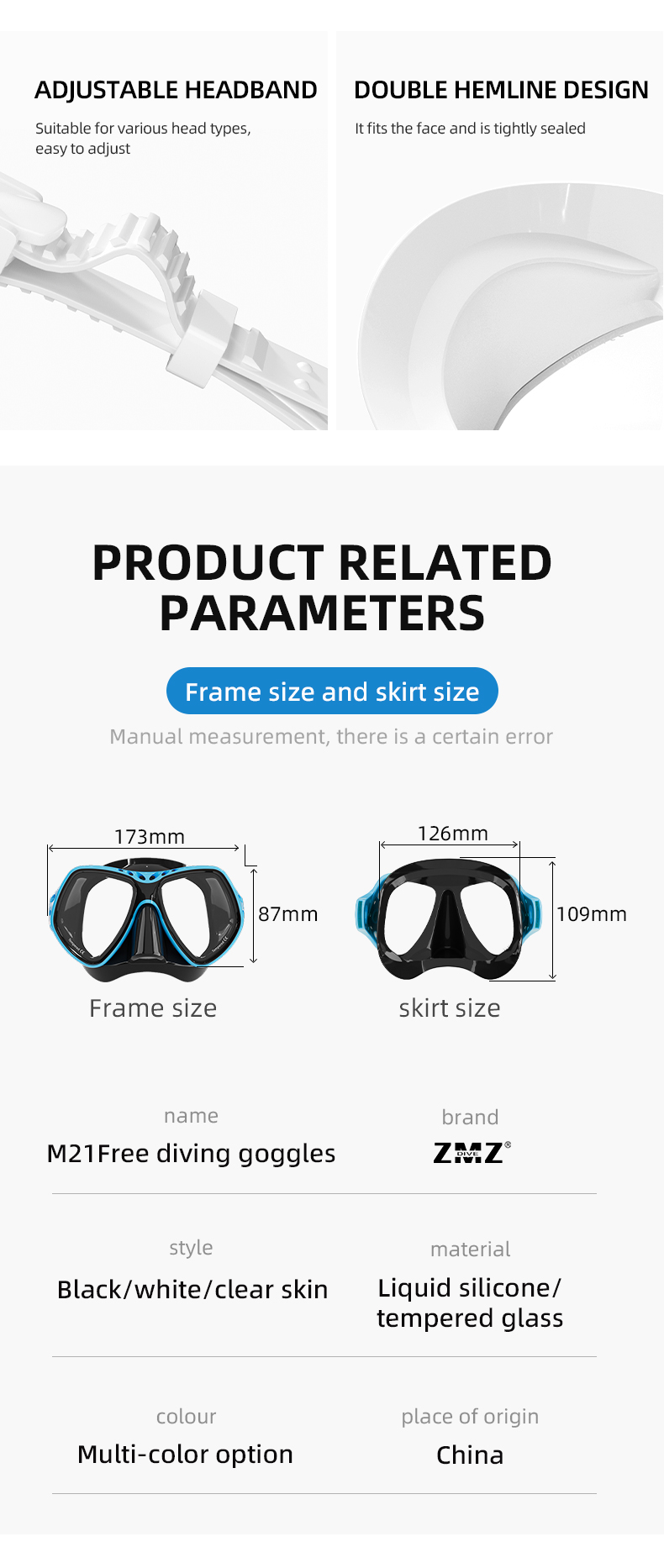 Custom Hot Sale Colorful single lens Diving Mask freediving low volume Tempered Glass Scuba Mask for Diving manufacture