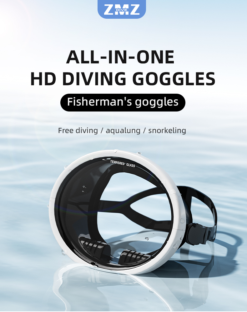 Wholesale Adult Spearfishing Goggles Scuba Steel Frame Diving Mask Glasses Oval Mask for Diving factory