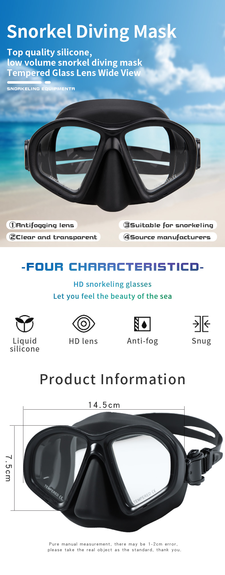 Swimming Goggle Carbon Tube Spearfishing Freediving Mask Snorkel Set Other Swimming & Diving Products supplier