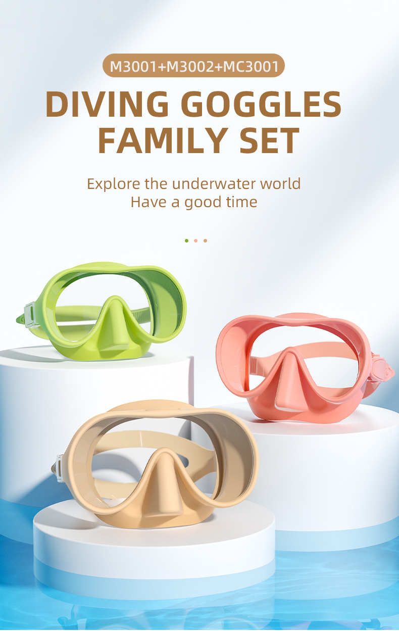 Professional Panoramic Anti-Fog Scuba Diving Mask factory