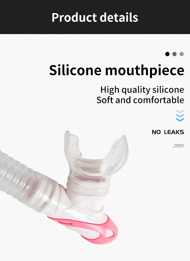 Professional Design Corrugated Hose Silicone Mouthpiece Portable Clasp Breathing Tube Free Diving Scuba Full Dry Diving Snorkel manufacture