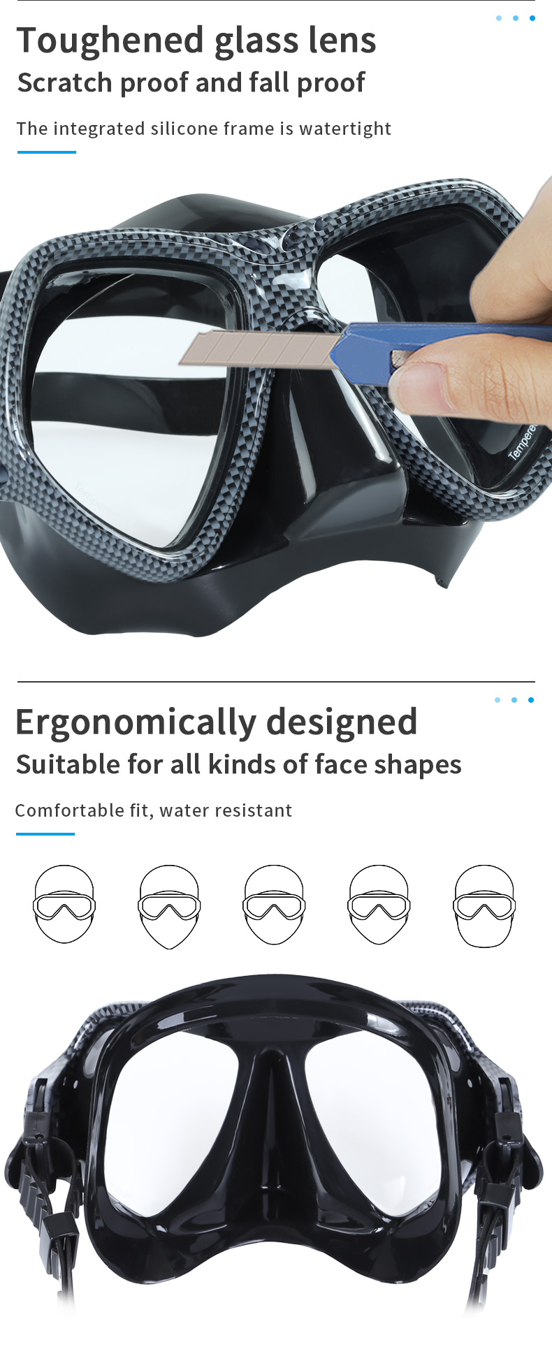 Big Face Snorkel Mask For Scuba Diving manufacture