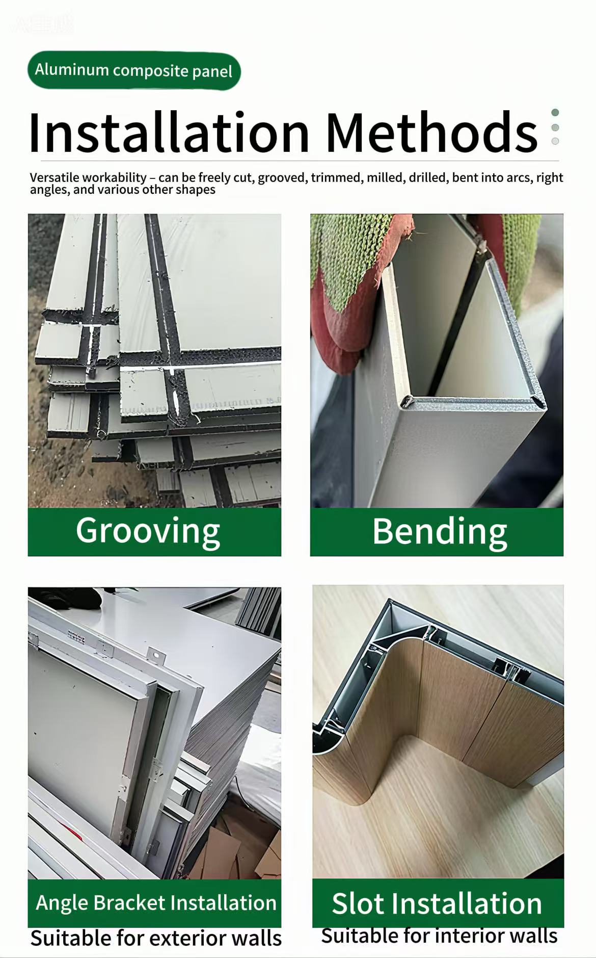 A2 Grade Fireproof Aluminum Composite PVDF Coated High Temperature Resistant Exterior Wall Decorative Panel for Outdoor Use manufacture