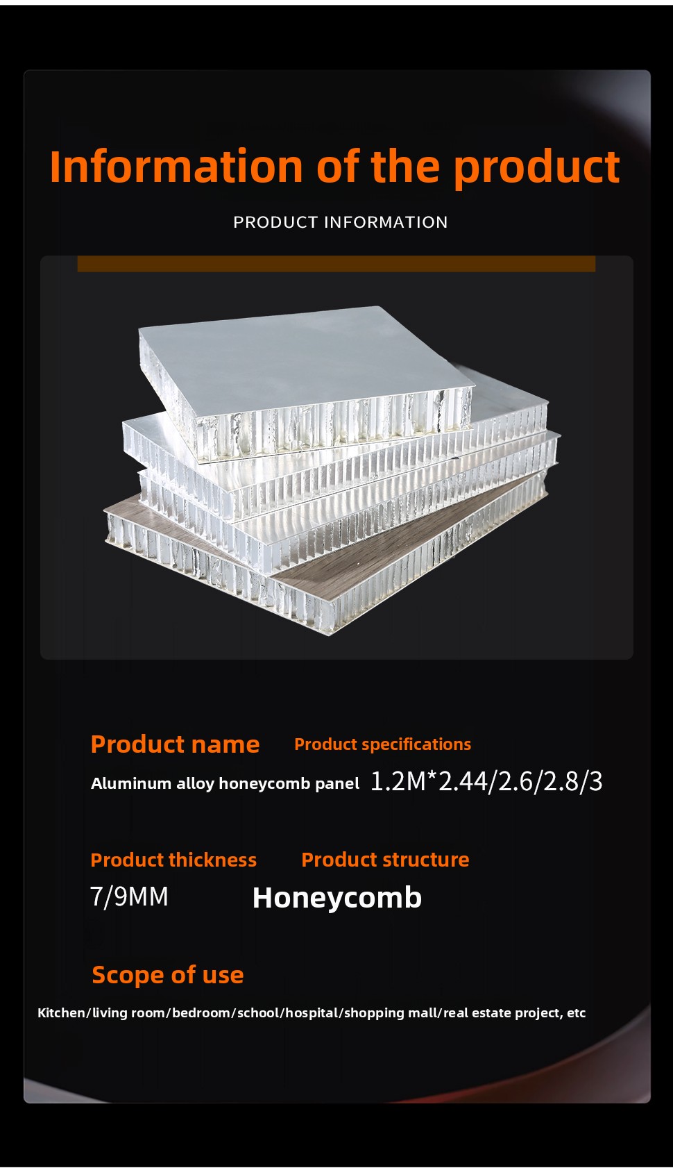 Aluminum Honeycomb Composite Sandwich Wall Panel Fireproof Eco-Friendly Indoor Use Model Large Decorative Panel manufacture