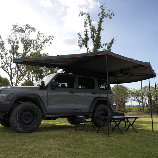 Take your road trip to the next level with a stylish and functional awning for your car.
