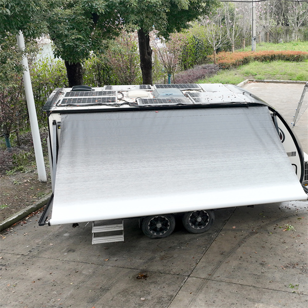 Stay dry even on the rainiest days with a motorhome power awning on your camper.