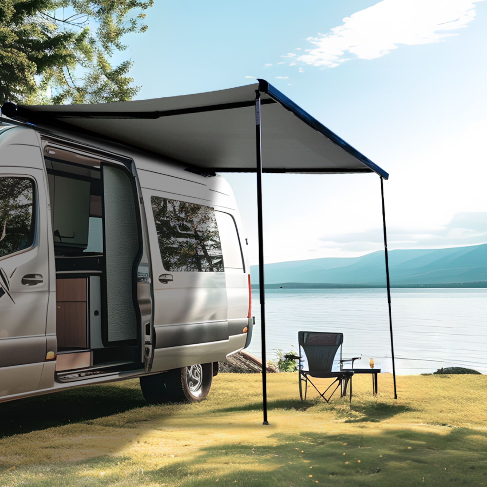 Create a comfortable outdoor space with a motorhome awning
