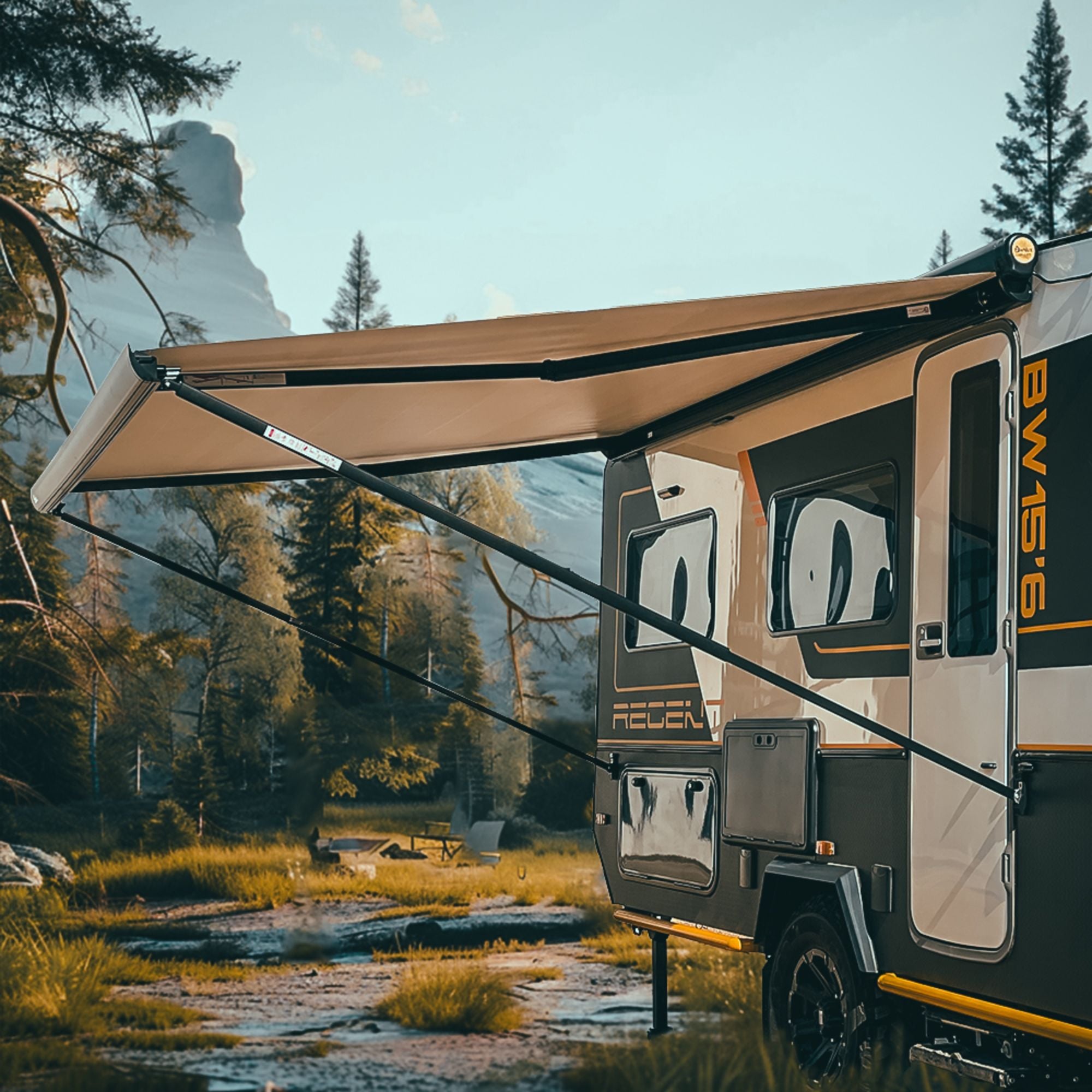 Awnlux W5900 Wall Mount Large Cassette RV Awning