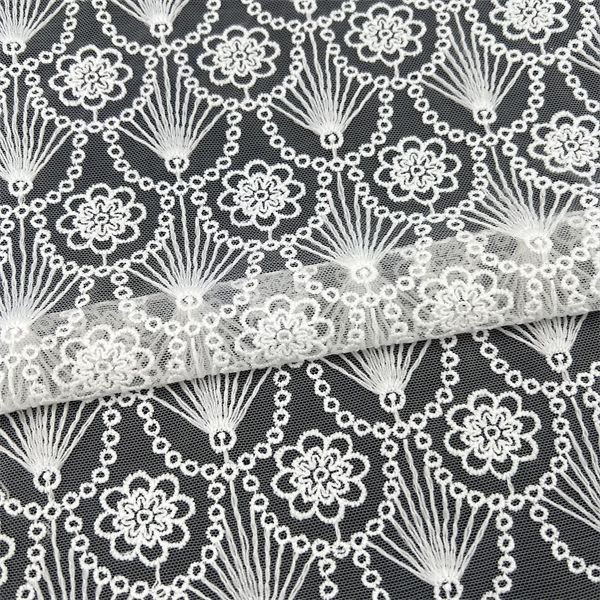 Experience the tactile pleasure of raschel lace trim in every stitch