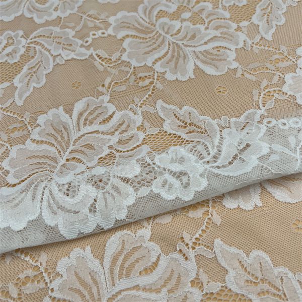 Sophisticated style with white fabric lace