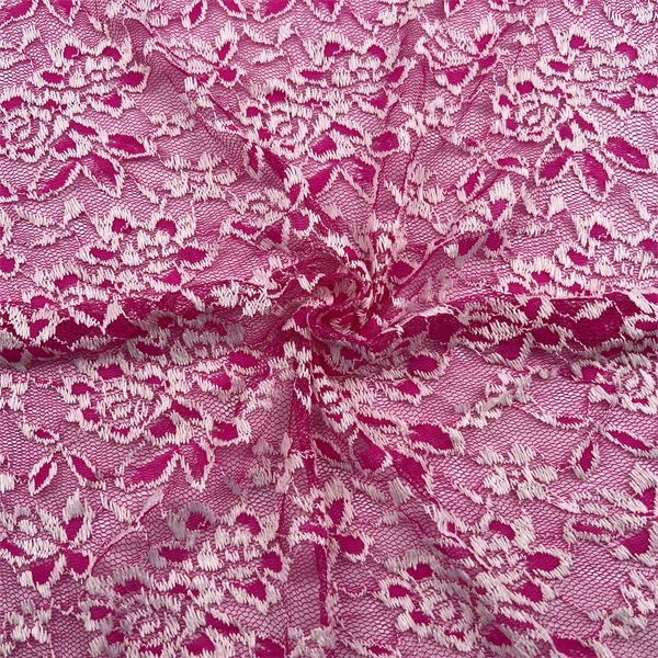 Quirky Wedding Decor: Hot Pink Lace Fabric Ideas