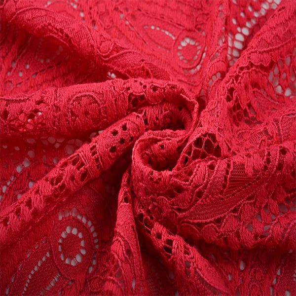 Versatile Red Fabric Lace for Home Decorefacted