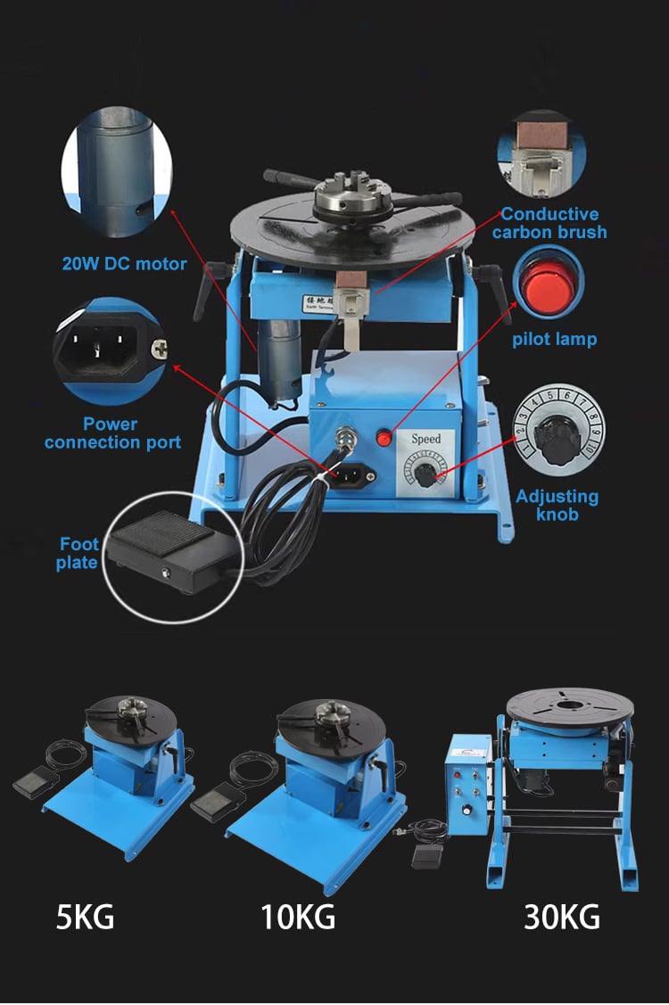 TKweld Automatic CNC Rotary Welding Positioner Multi-Functional for 30kg to 600kg Capacity Motor Engine Bearing Core Components factory