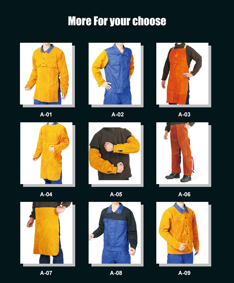 TKweld Customer Large XXXXL Size Leather Welding Uniform Heat Resistant Safety Clothing Welding Work Clothes manufacture