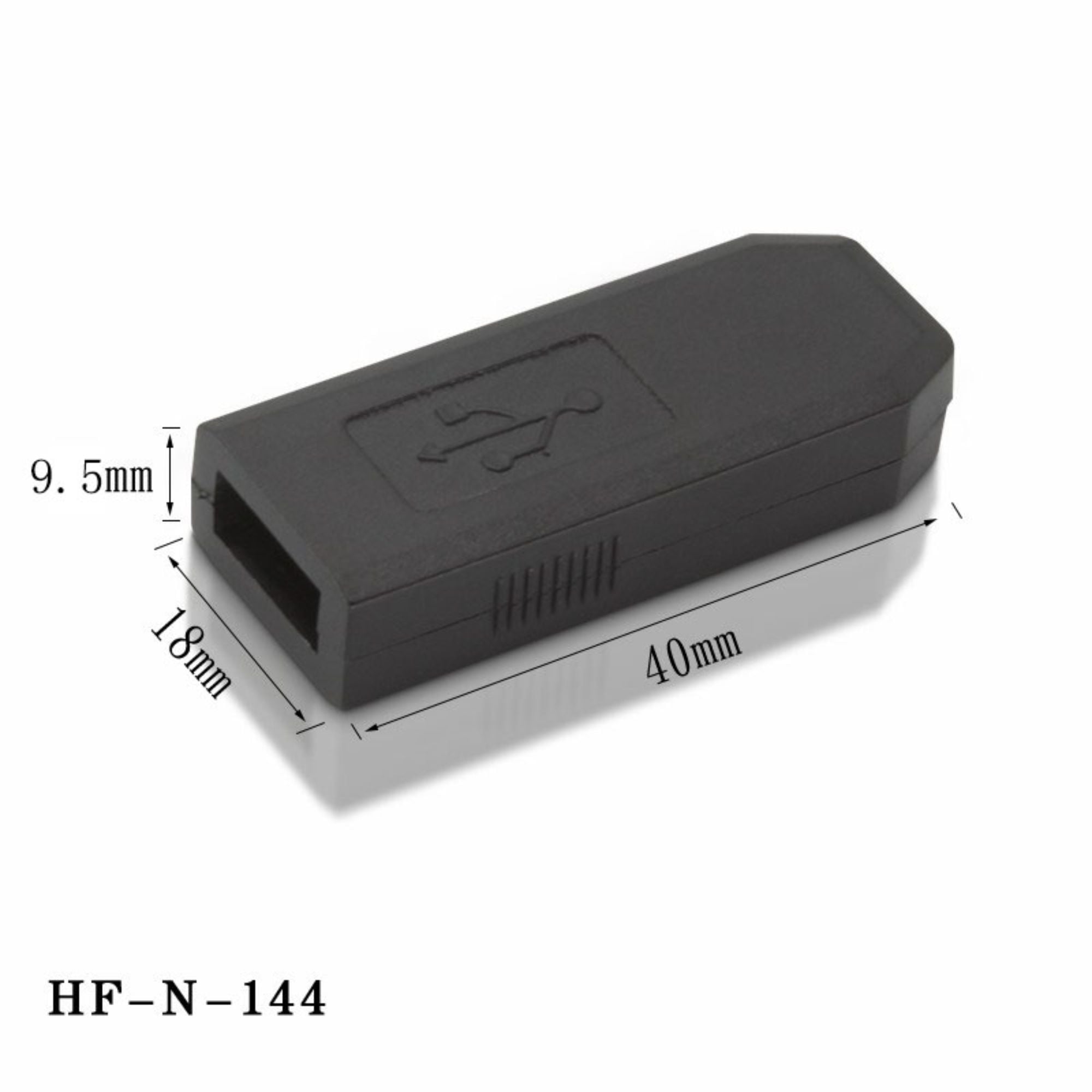 تصميم مخصص HF-N-144 صندوق تحكم كهربائي صغير أسود بغلاف USB