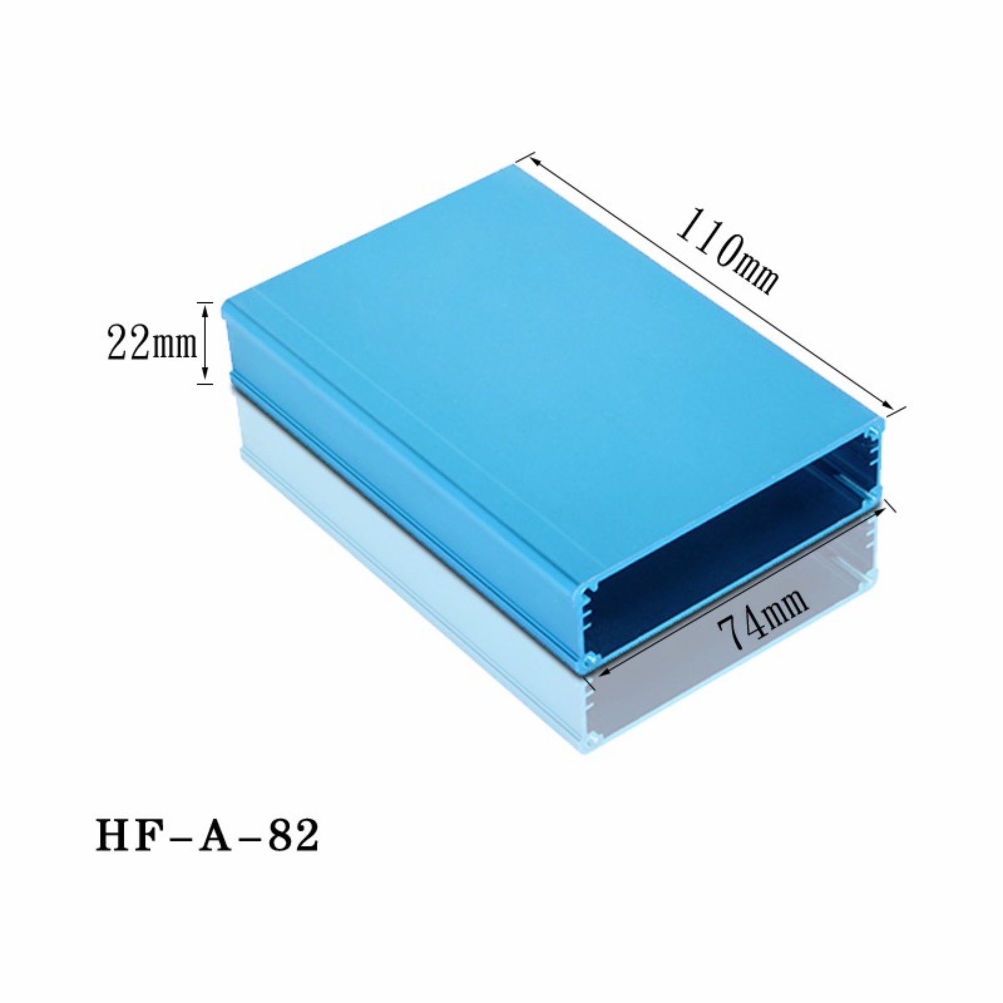علبة مشروع معدنية إلكترونية من الألمنيوم المُستخرج HF-A-82 لـ PCB