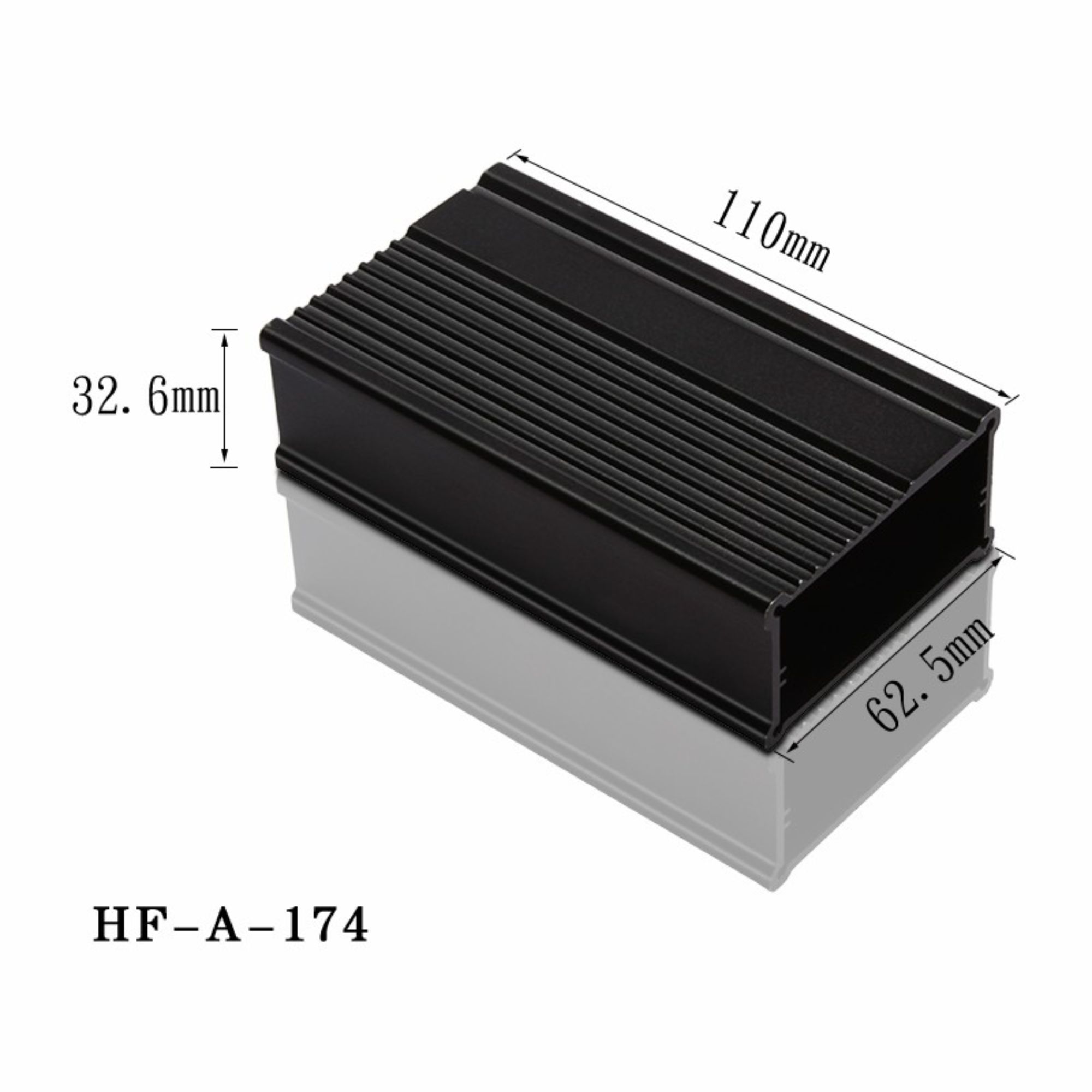 صندوق PCB معدني غلاف من الألمنيوم HF-A-174 صندوق بطارية حالات المشروع