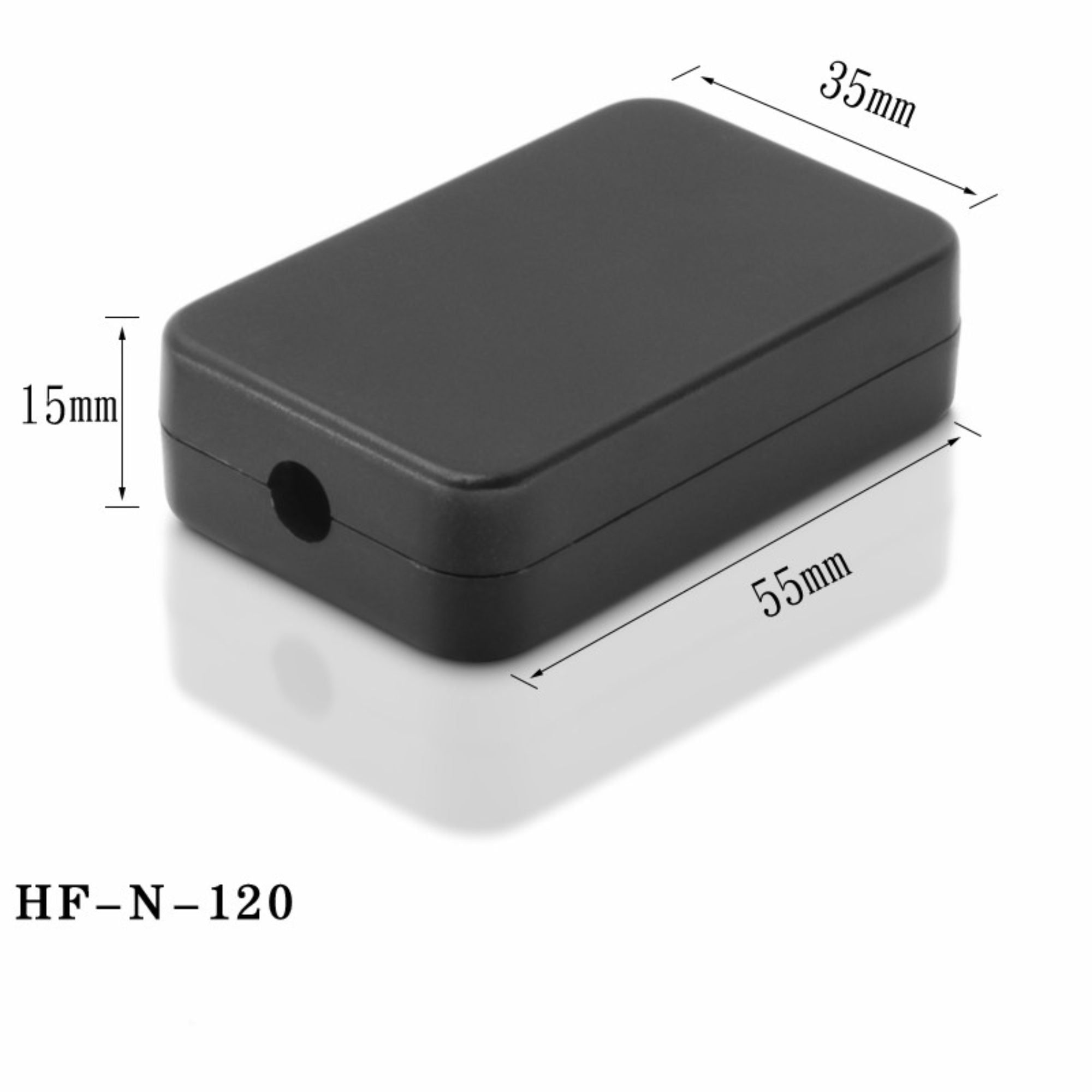 HF-N-120 Customized Outdoor Small Black Plastic Enclosure per a bateria elèctrica