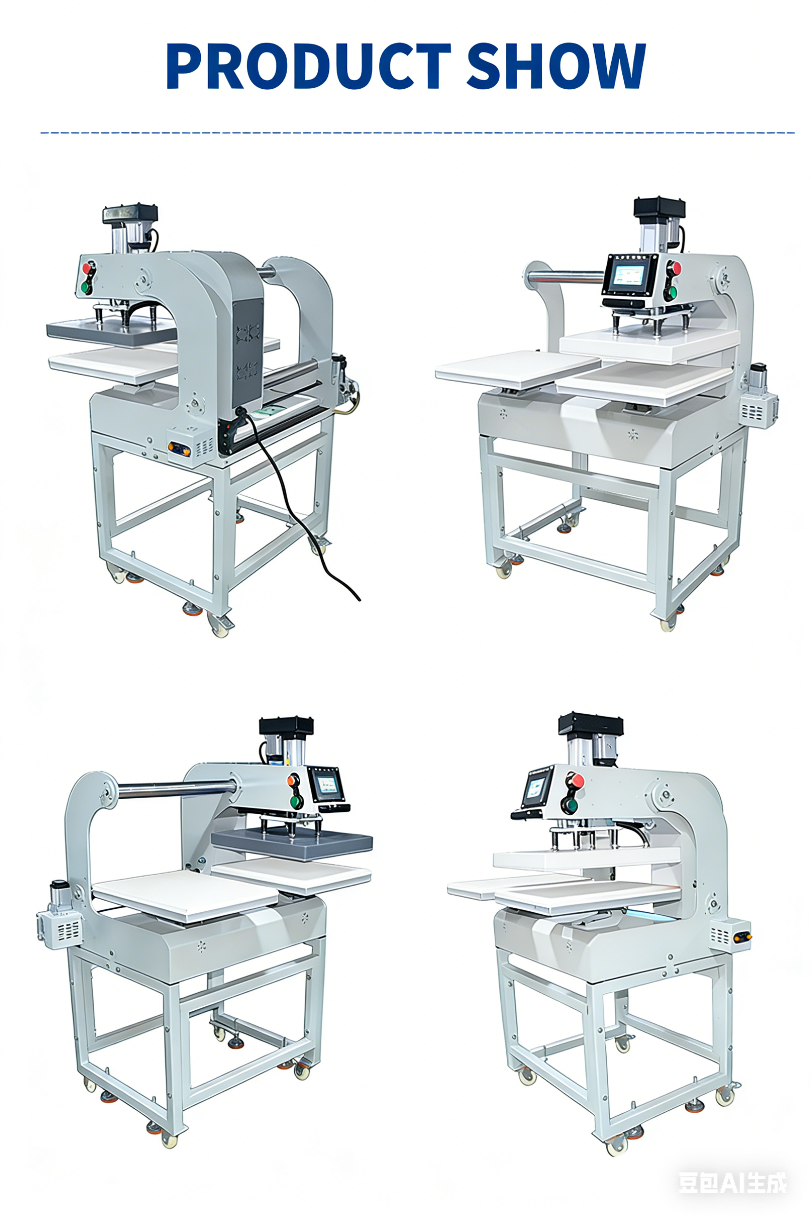 Factory Direct Pneumatic Heat Press Machine 40x50 40x60 Automatic Logo Transfer Sublimation Printer for T-shirt Labels manufacture