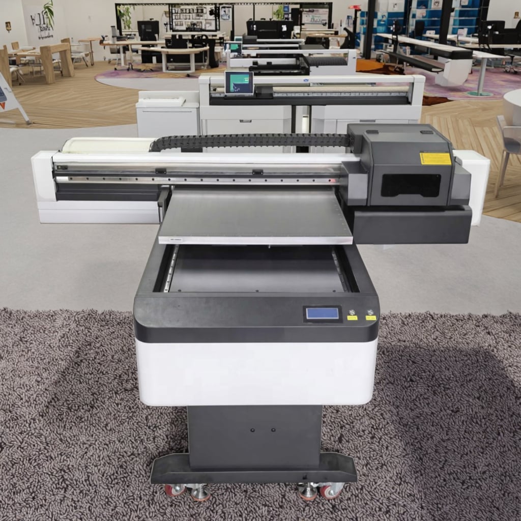 New Model UV Printer for Wood Glass Leather Plastic Auto Height Adjustment Print White Ink Direct to Surface Printer Machine details