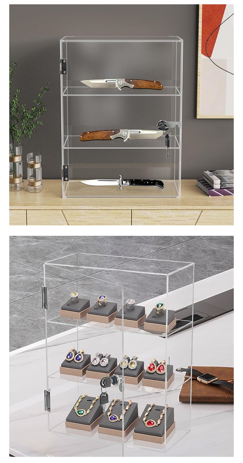 Labubu Doll Toy Collection Display Case Modern Acrylic Display Cabinet with Lock Keys 3mm Thickness Factory Direct Wholesale factory