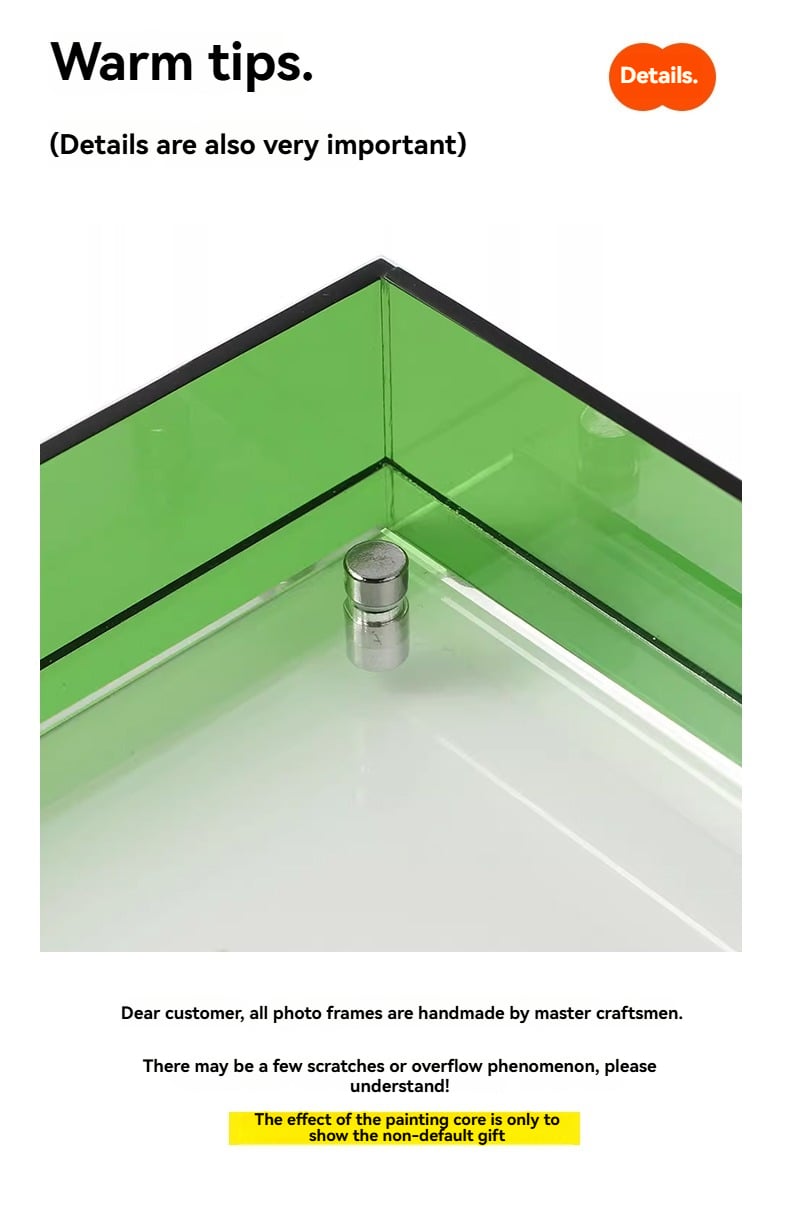 Customized A4 Acrylic Photo Poster Frame Colorful Transparent Display Wall Mounted Aesthetic Aesthetic Display supplier