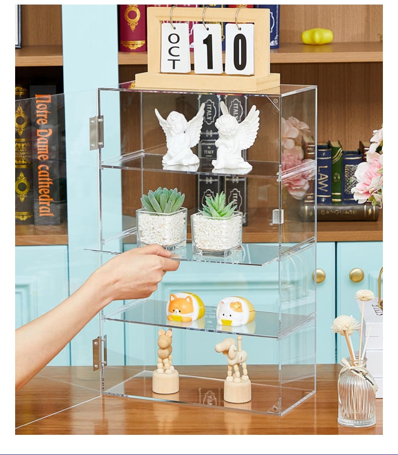 Labubu Doll Toy Collection Display Case Modern Acrylic Display Cabinet with Lock Keys 3mm Thickness Factory Direct Wholesale supplier