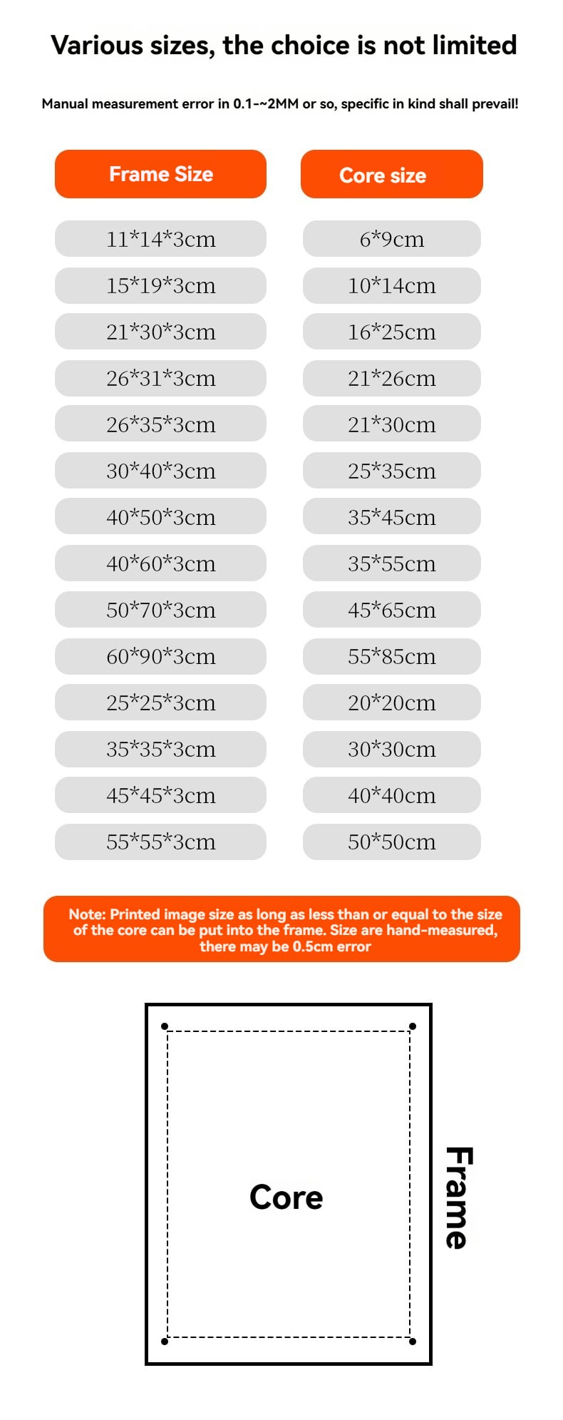 Customized A4 Acrylic Photo Poster Frame Colorful Transparent Display Wall Mounted Aesthetic Aesthetic Display factory