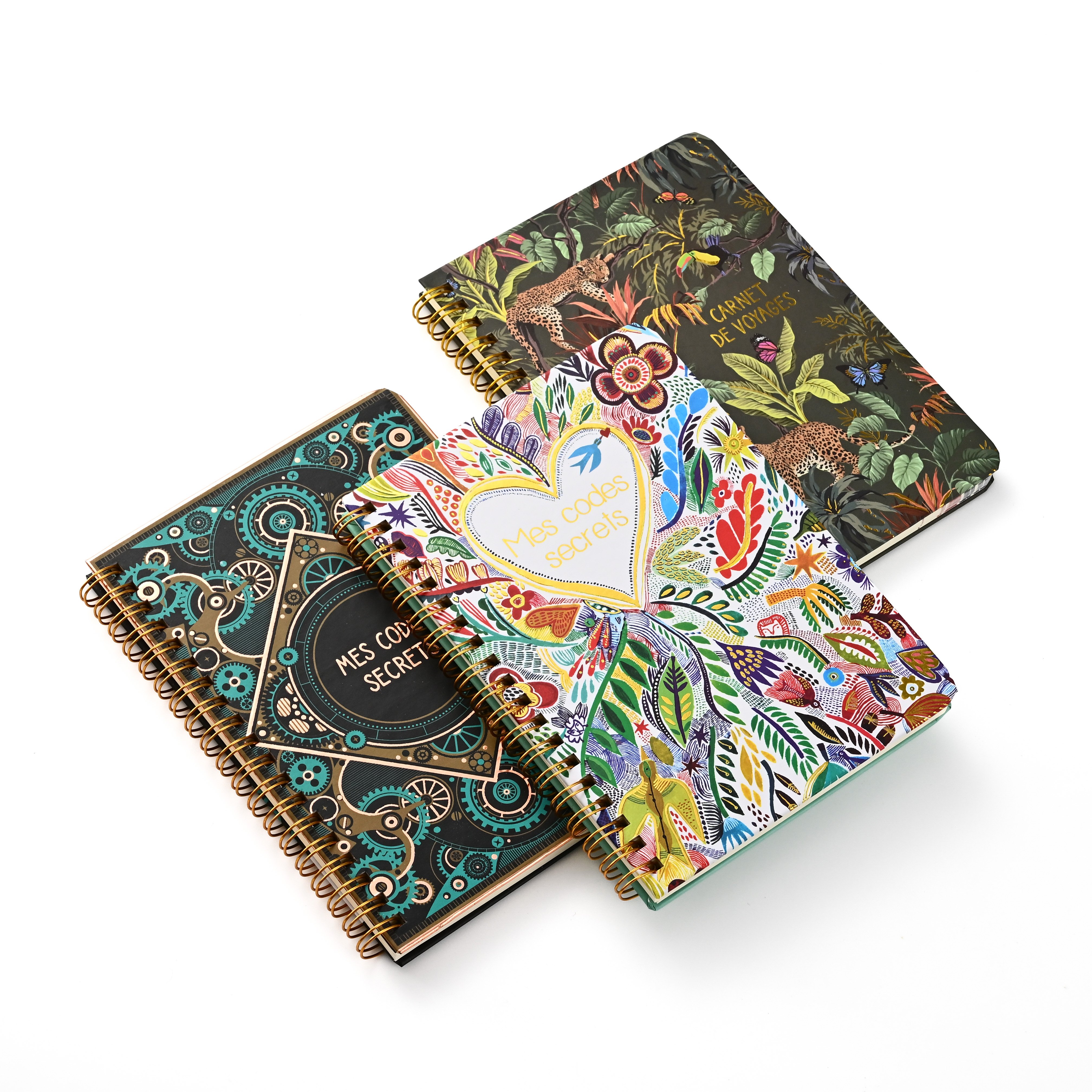 product wire coil bindingl custom gold ring diary journal notepad planner spiral note book notebooks for gifts-14