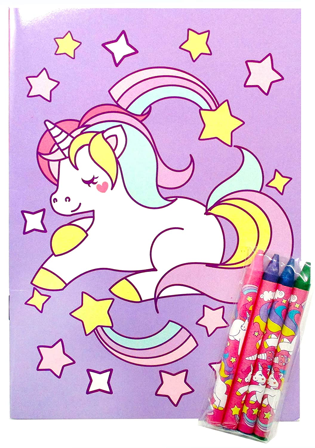 product unicorn coloring books with crayons party favor bag filler party supplies prizes rewards kids school stationery set-9