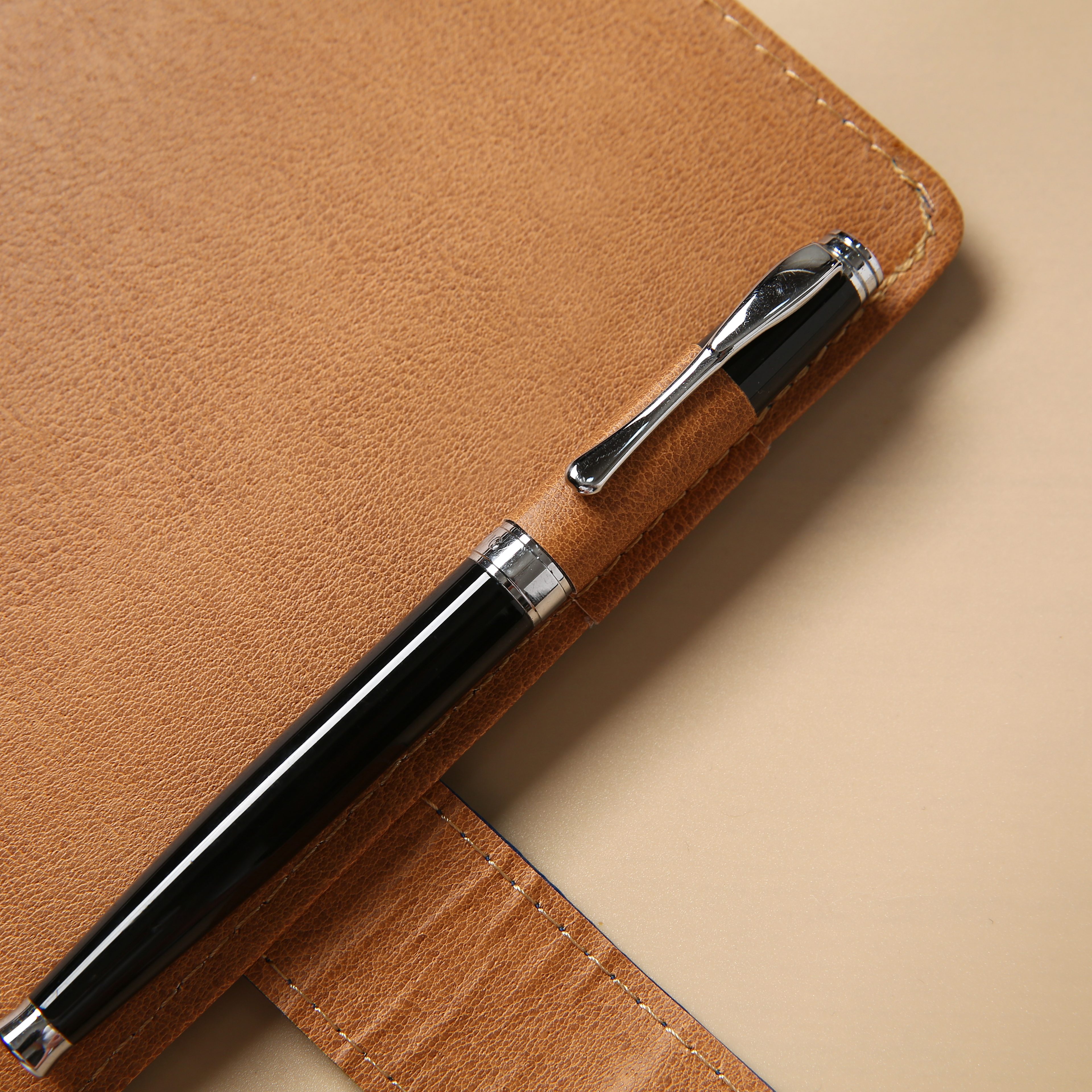 product pu leather notebook binder style refillable for business office conference personal journaling elegant professional stationery-8