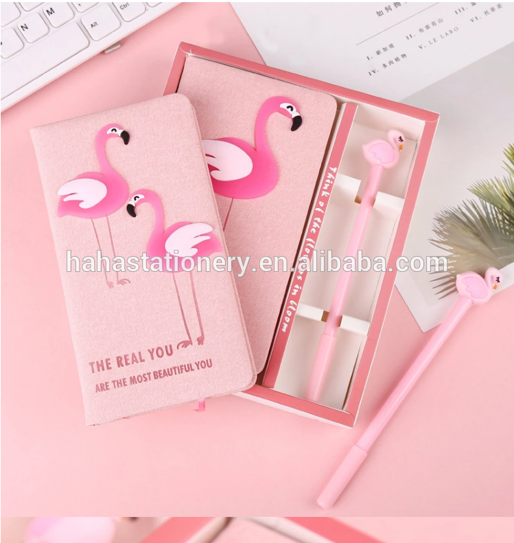 product hot sale agenda planner pink unicorn student creative cartoon stationery bank notebook gift box set-8