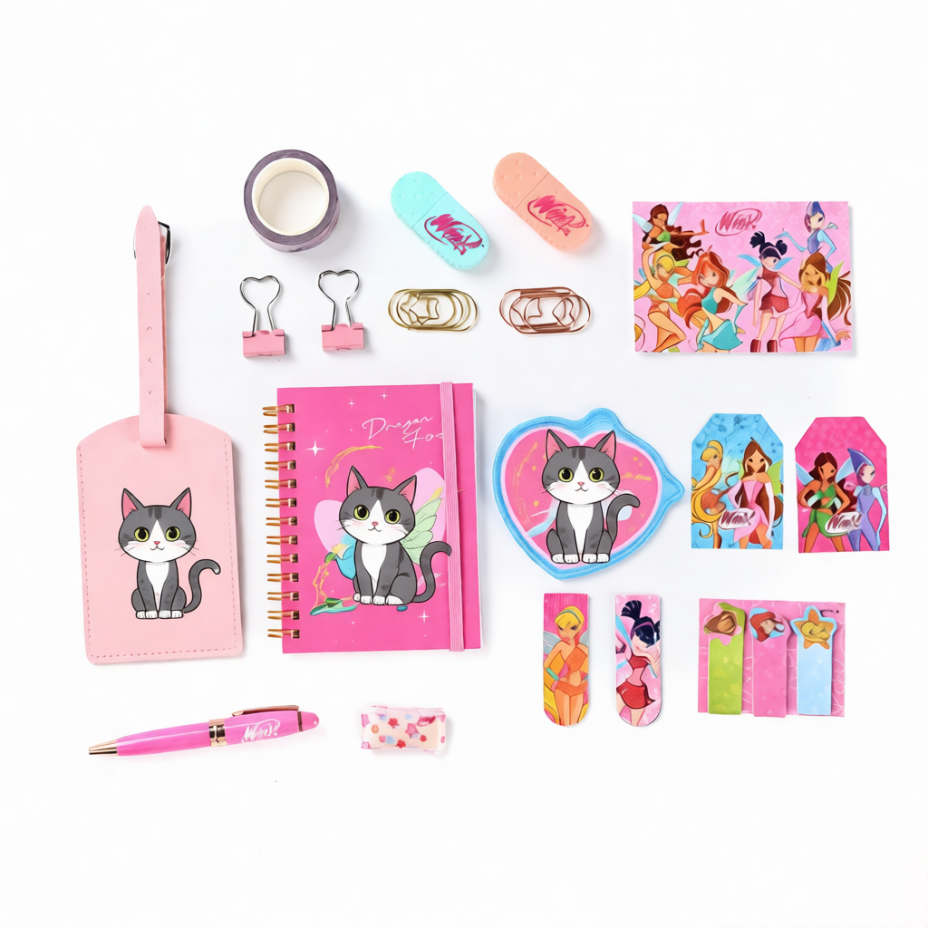 product colorful magical design stationery kit portable complete set for home office classroom creative back to school gift bundle-10