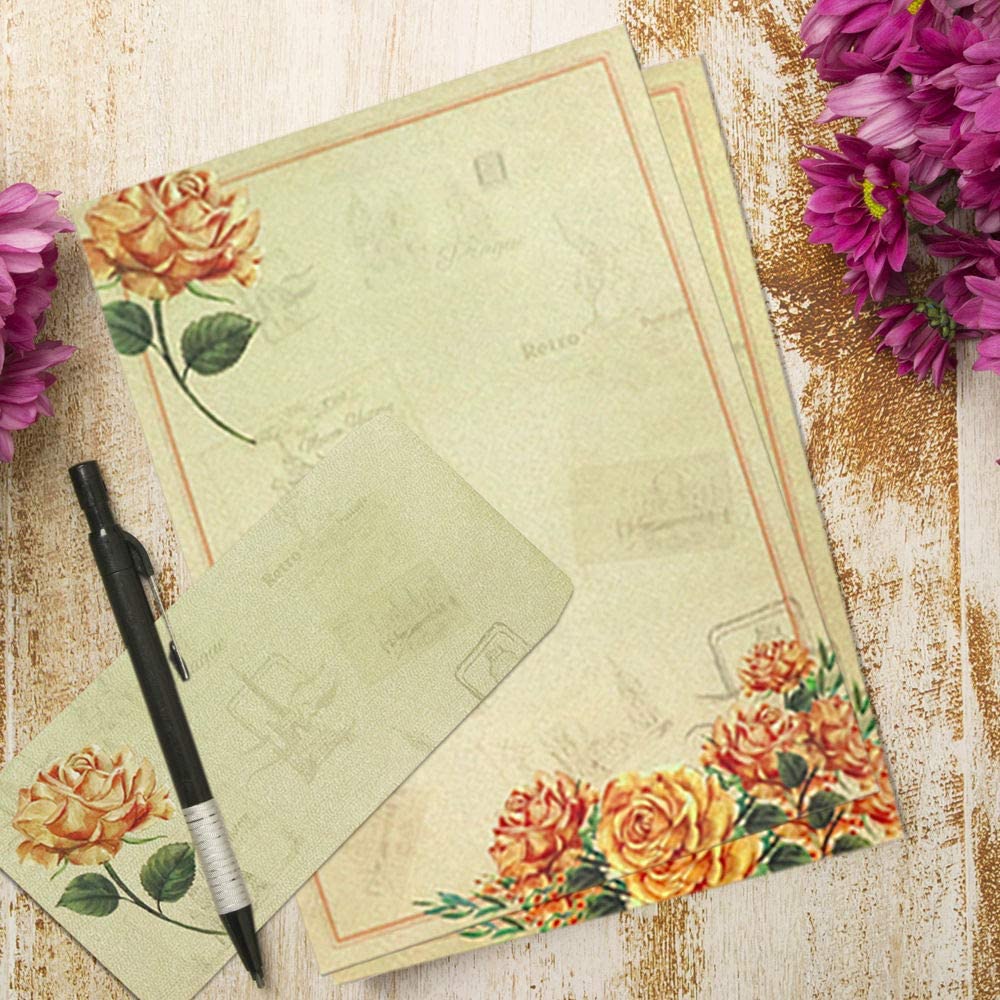 product lovely writing stationery paper letterhead and envelopes stationery set-5