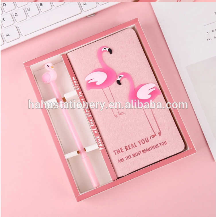 product hot sale agenda planner pink unicorn student creative cartoon stationery bank notebook gift box set-10