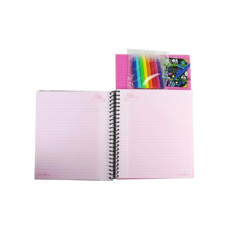 product a5 other educational toys stationery set spiral drawing book with color pen-7