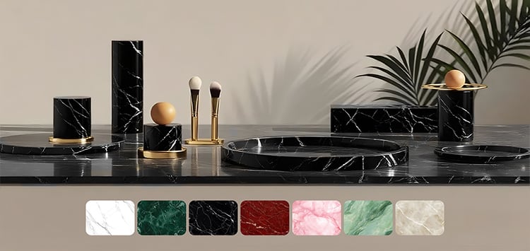 Modern E-Shaped Sintered Stone Side Table with Carbon Steel Base for Sofa Embedding Use supplier